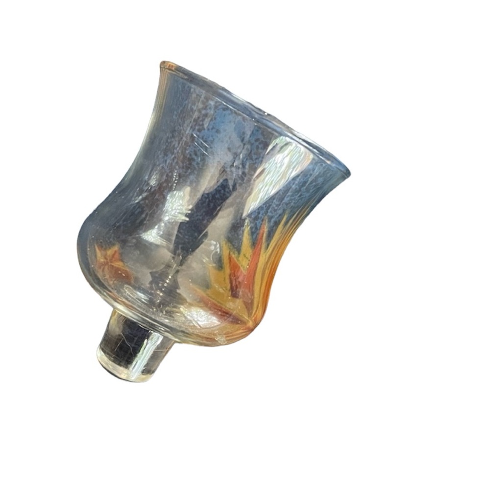 W4201 Partylite Clear tulip Peglite with grommet candle holder